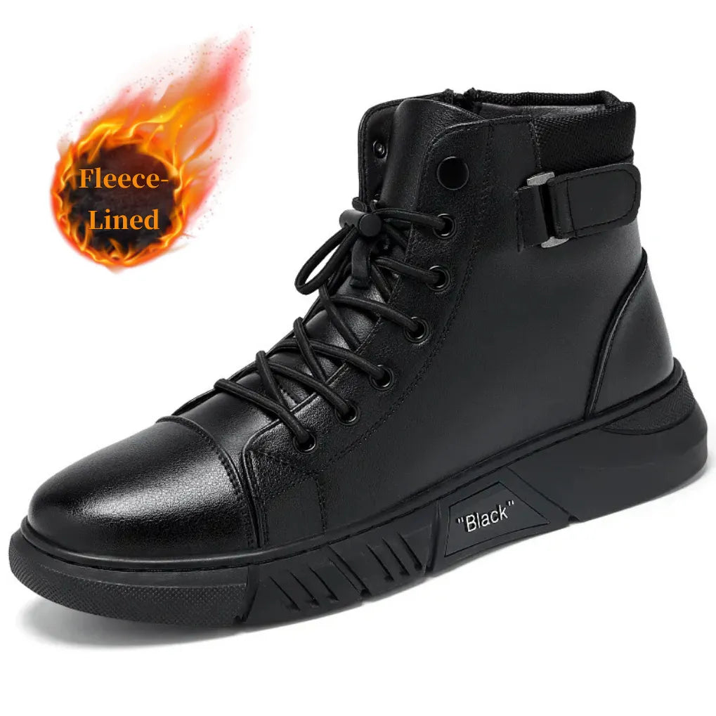 🔥Men's 2026 Ultimate Leather Boots - Waterproof & Orthopedic Comfort Casual Work Boots