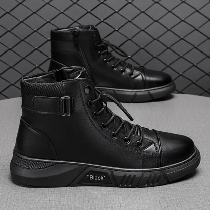 🔥Men's 2026 Ultimate Leather Boots - Waterproof & Orthopedic Comfort Casual Work Boots