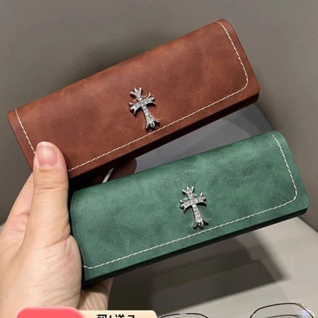 Vintage Cross Protective Sunglasses Case