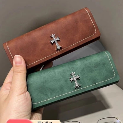Vintage Cross Protective Sunglasses Case