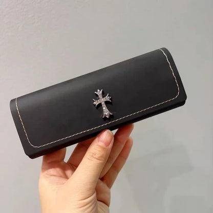 Vintage Cross Protective Sunglasses Case