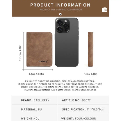 Men’s Slim Multi-Card Bifold Wallet