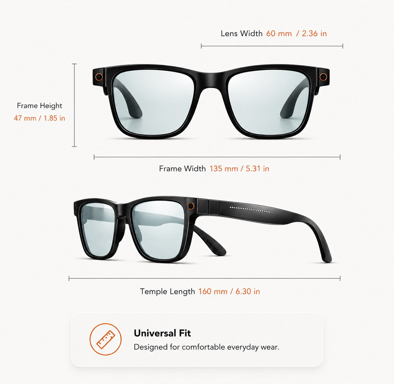 Product size infographic