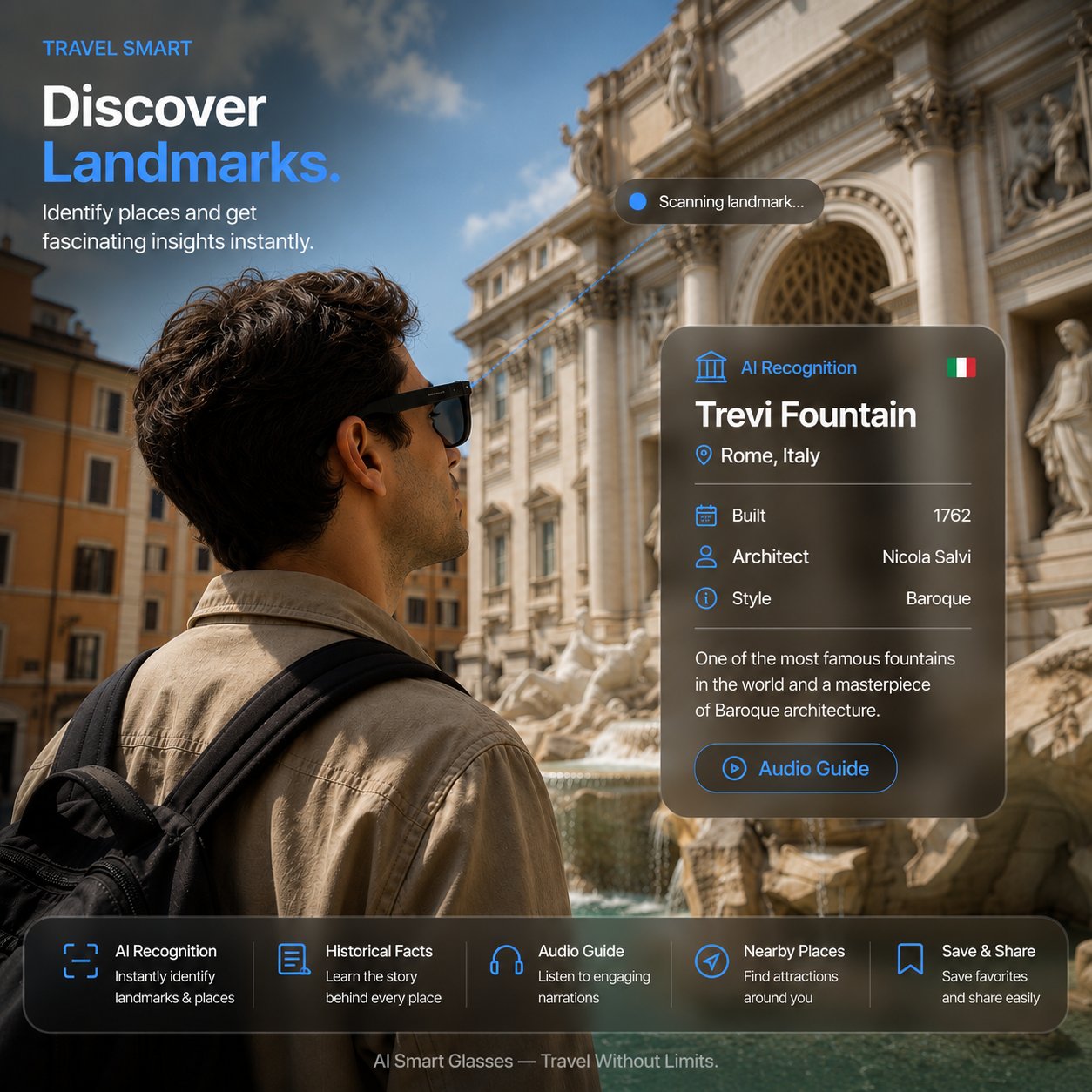 Travel landmark recognition