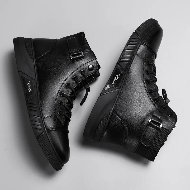 🔥Men's 2026 Ultimate Leather Boots - Waterproof & Orthopedic Comfort Casual Work Boots